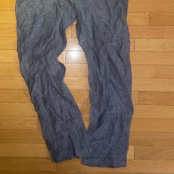 Brand New Spencer + Shaw Blue Heather Linen Pull-On Pants - Picture 13 of 16